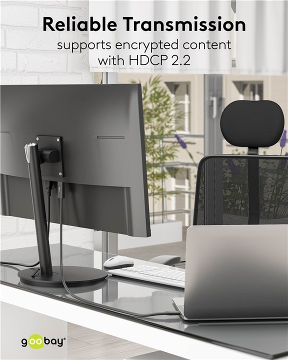 Produktbild Goobay USB-C-auf-HDMI-Kabel 4K @ 60 Hz, 1 m, schwarz (1 m, HDMI)