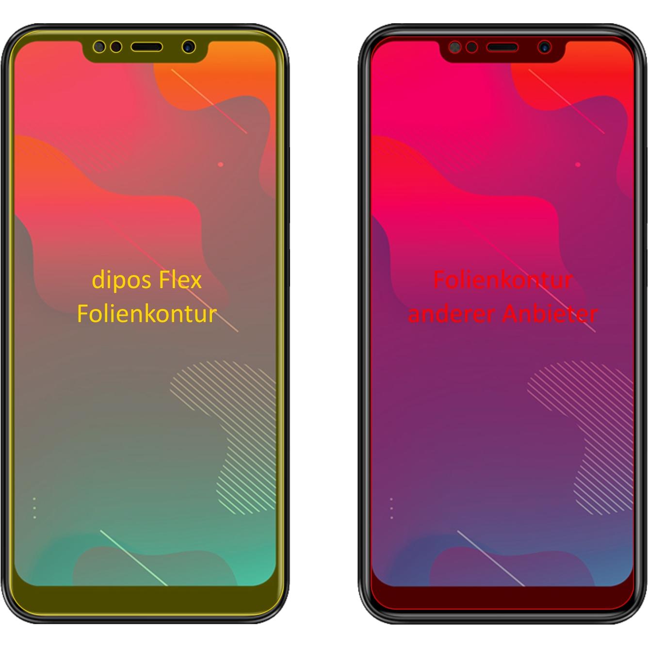 Thumbnail - Dipos Displayschutzfolie Full-Cover 3D (2 Stück, Panasonic Eluga Z1 Pro), Smartphone Schutzfolie, Transparent