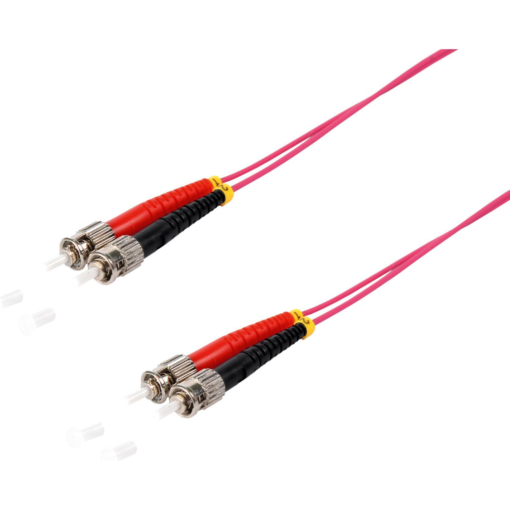 Shiverpeaks S/CONN maximum connectivity LWL-Duplex Patchkabel ST/ST 50/125µ, OM4, violett, 20,0m (CAT6, 20 m), Netzwerkk...