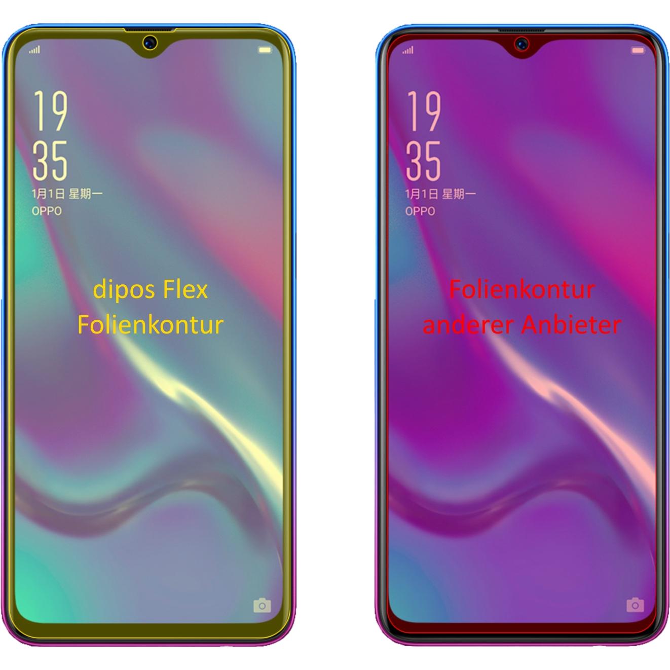 Thumbnail - Dipos Displayschutzfolie Full-Cover 3D (2 Stück, Oppo R17 Neo), Smartphone Schutzfolie, Transparent
