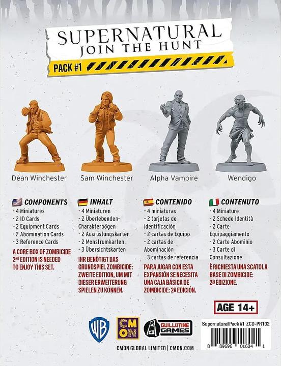 Image du produit Cmon Zombicide 2ème édition - Supernatural : Join the Hunt Pack 1, Jeu de société, pour 1-6 joueurs, 14 (Allemand, Anglais, 1 - 6 Joueur)