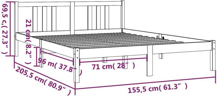 Image du produit vidaXL Bettrahmen (150 x 200 cm)