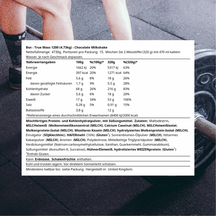 Actual product image BSN True Mass (Chocolate, 1 pcs., 4730 g)