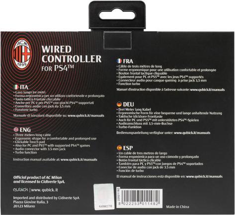 Produktbild GED Wired Controller AC Milan 2.0 (PS4) (PC, PS4)