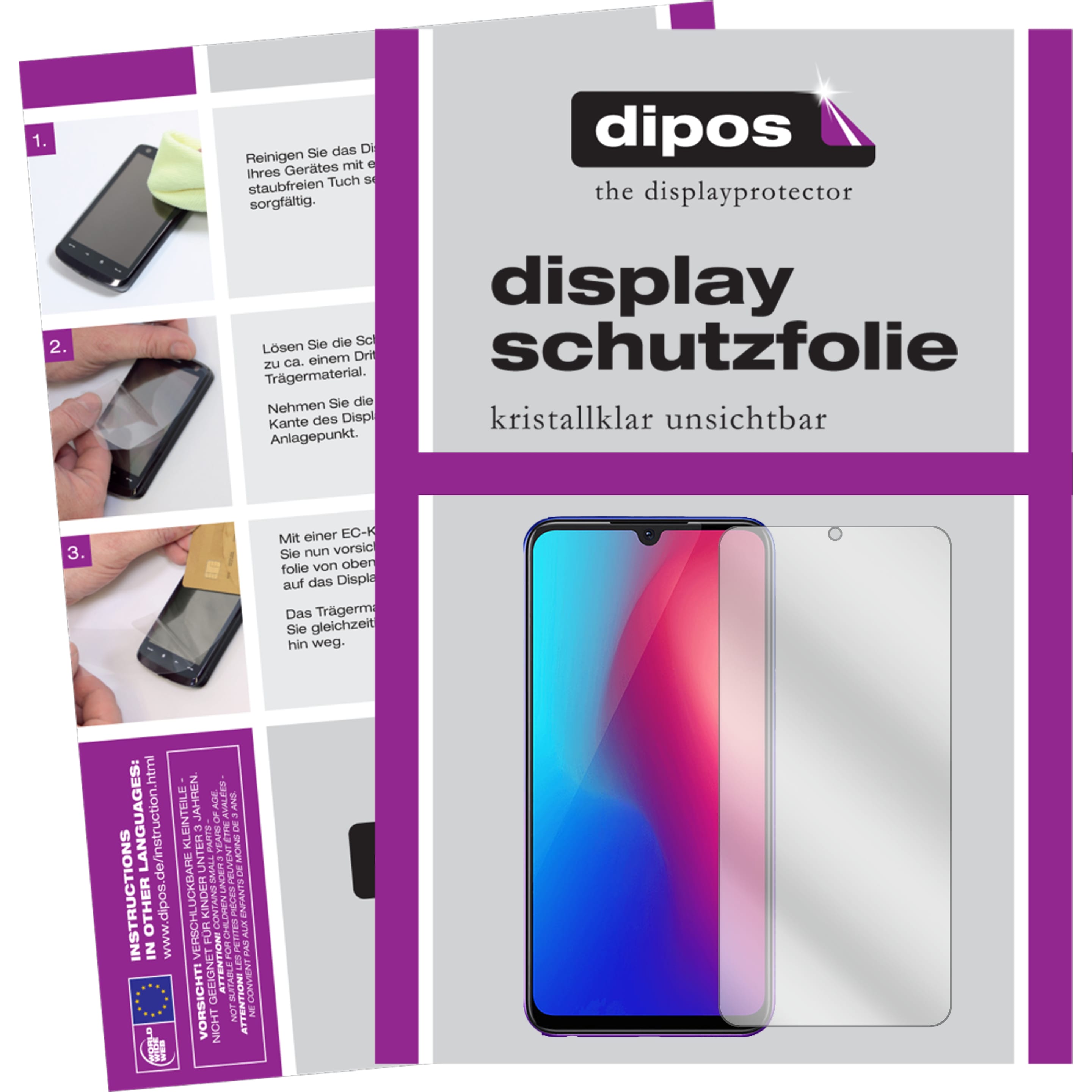 Dipos Displayschutzfolie Crystalclear (1 Stück, Vivo Z3i), Smartphone Schutzfolie, Transparent