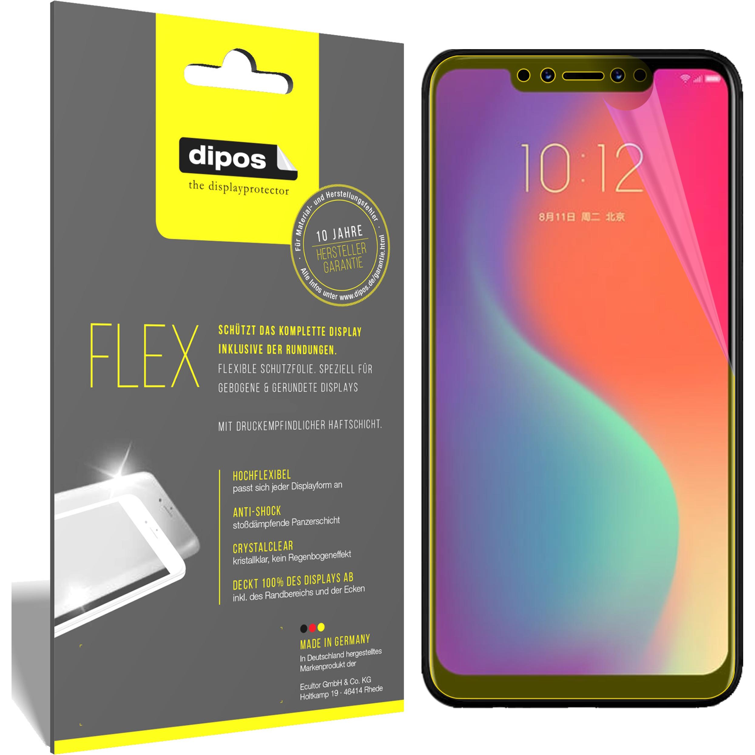 Dipos Displayschutzfolie Full-Cover 3D (2 Stück, Lenovo S5 Pro), Smartphone Schutzfolie, Transparent