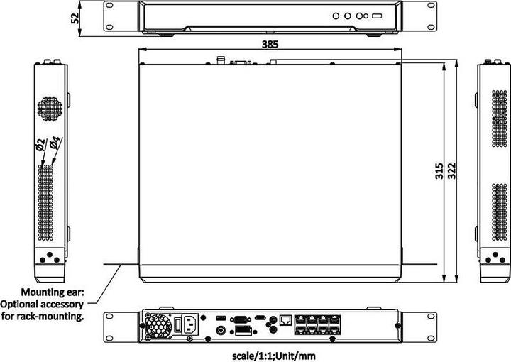 Actual product image Hikvision M SERIES 8K NVR 8 CHANNEL 2HDD 8POE (303616298) (Network Video Recorder (NVR))