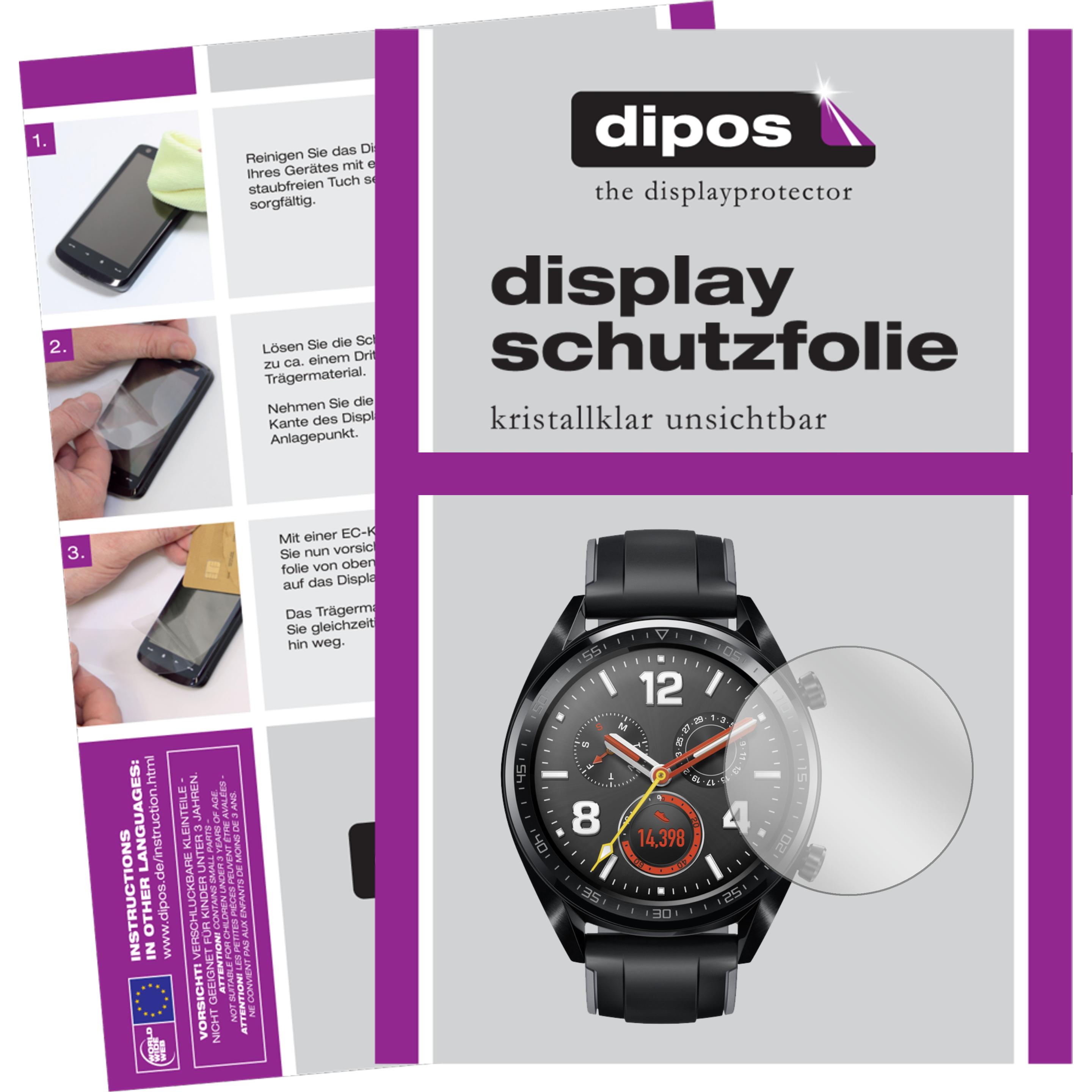 Dipos Displayschutzfolie Crystalclear, Smartwatch Schutzfolie, Transparent