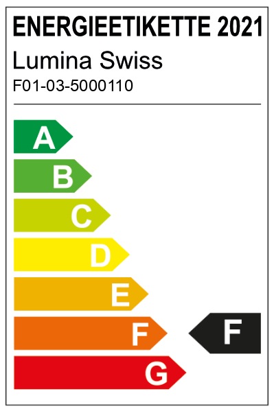 Energy Label Lumina Swiss Slim LED Floodlight 30W day white 4000K (3000 lm, IP65)