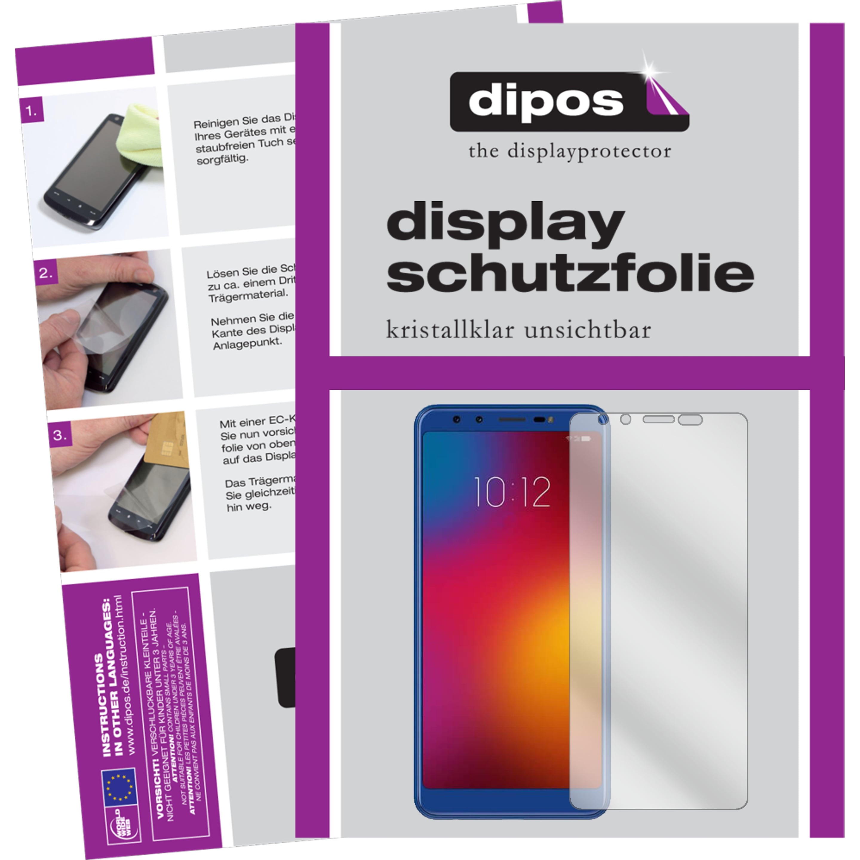 Dipos Displayschutzfolie Crystalclear (5 Stück, LG K9), Smartphone Schutzfolie, Transparent