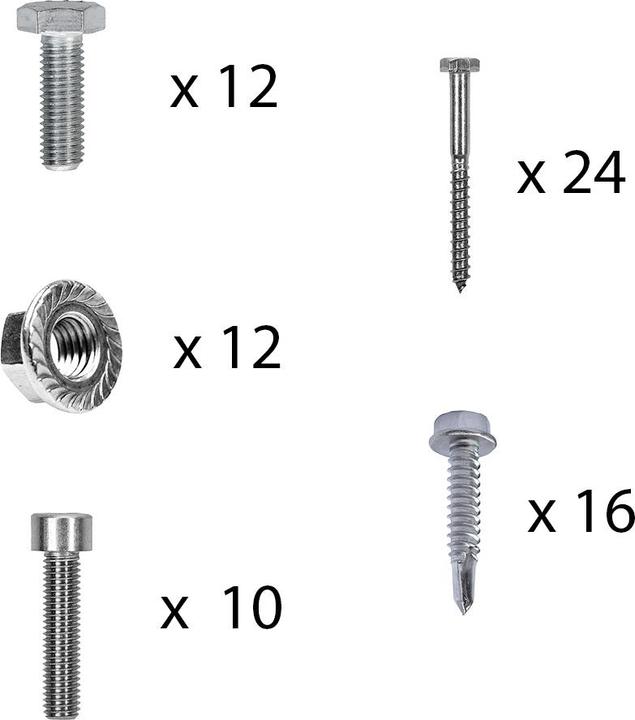 Immagine prodotto Offgridtec Kit di fissaggio con ganci per tegole lisce per il montaggio su tetto inclinato di 4 pannelli