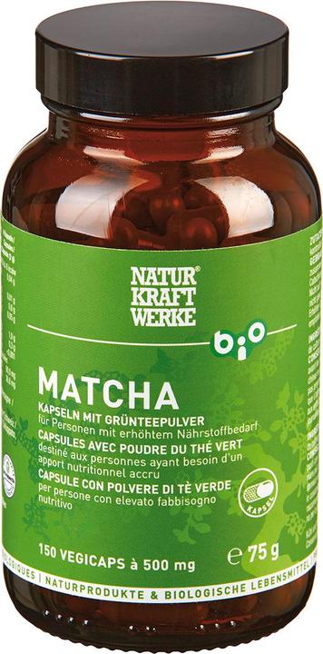 Actual product image NaturKraftWerke Matcha Vegicaps à 500mg organic/kbA (1 Piece, Capsules, 281 g)
