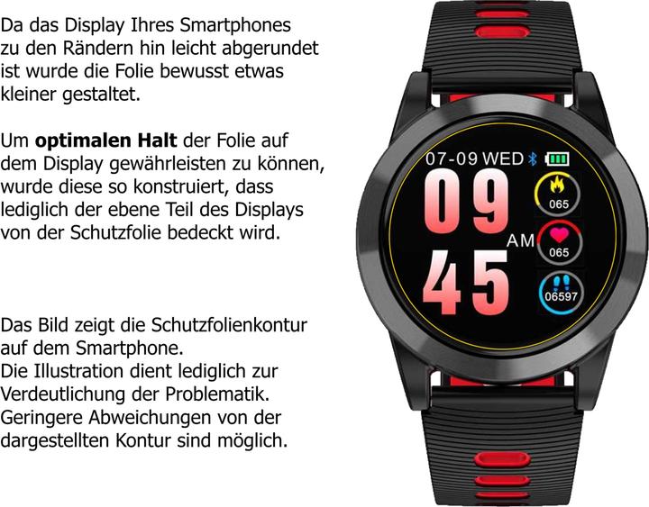 Actual product image Dipos Screen Protector Anti-Glare (R15 Smartwatch)
