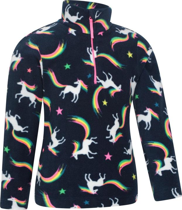 Actual product image Mountain Warehouse Childrens/Kids Endeavour Unicorn Half Zip Fleece Top (128)