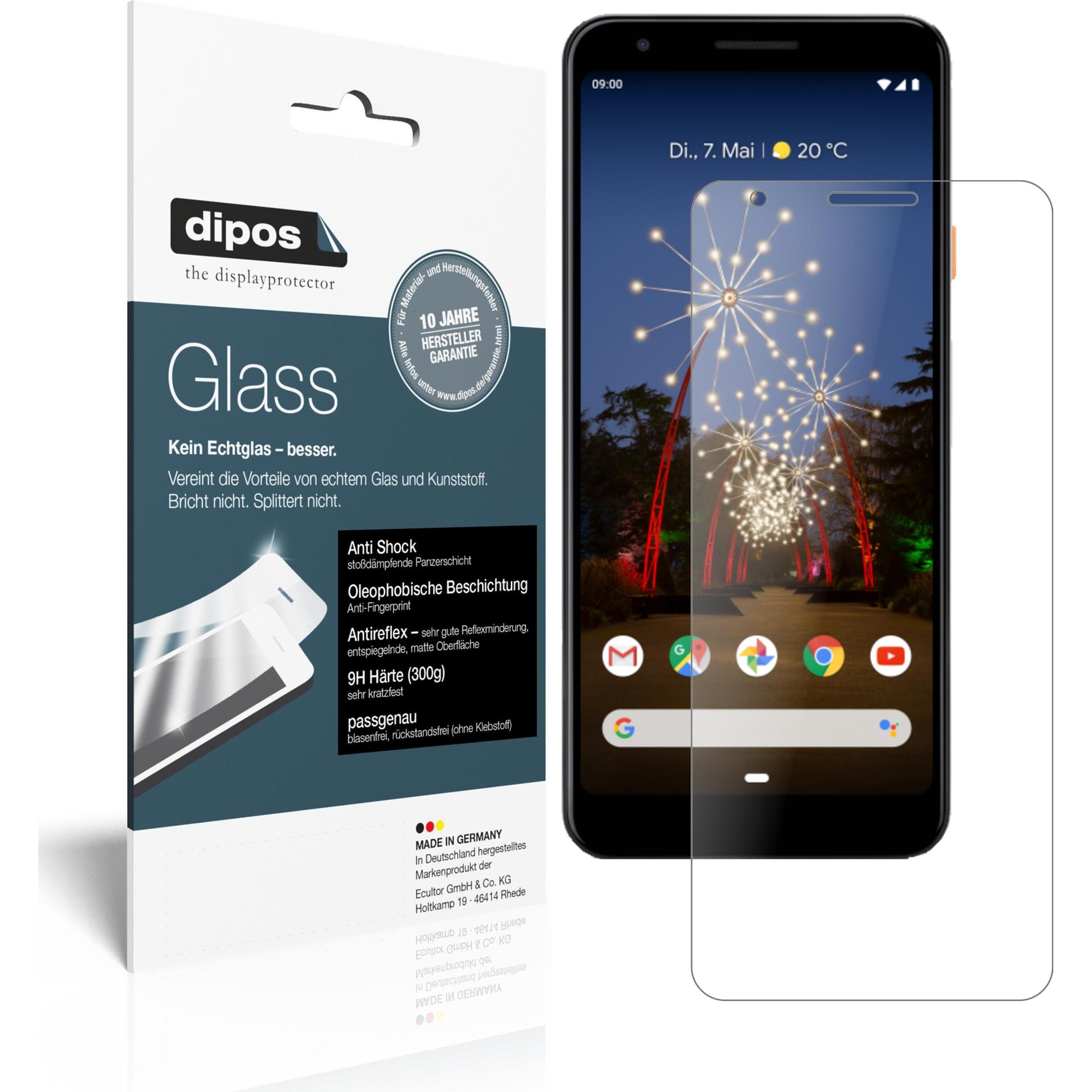Dipos Displayschutz Anti-Shock (1 Stück, Google Pixel 3a), Smartphone Schutzfolie, Transparent