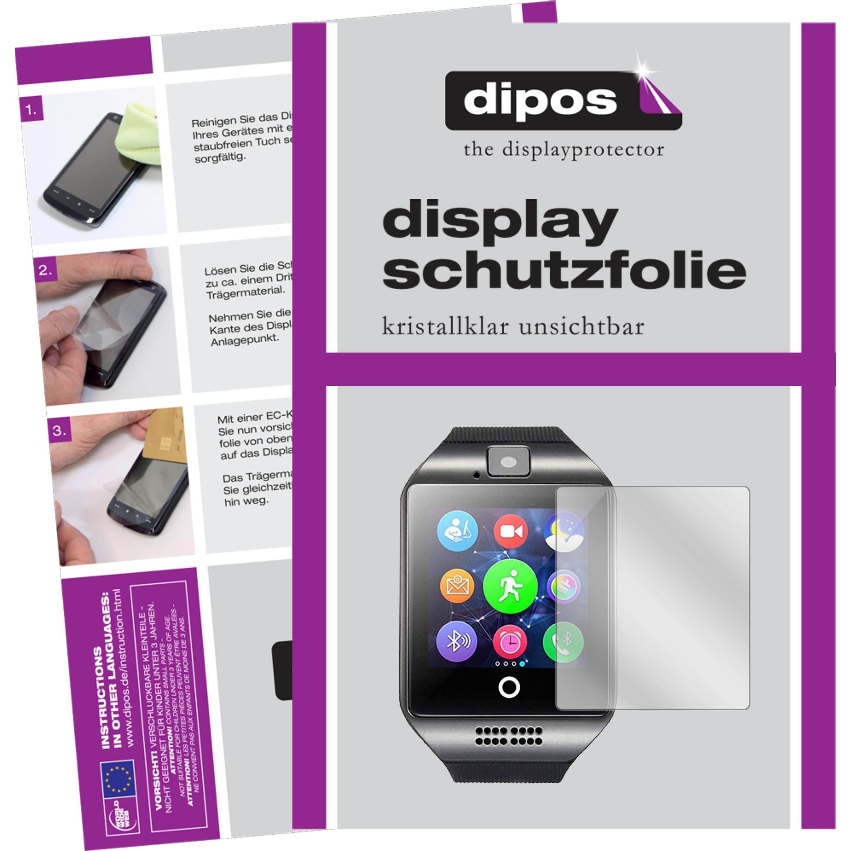 Dipos Displayschutzfolie Crystalclear, Smartwatch Schutzfolie, Transparent