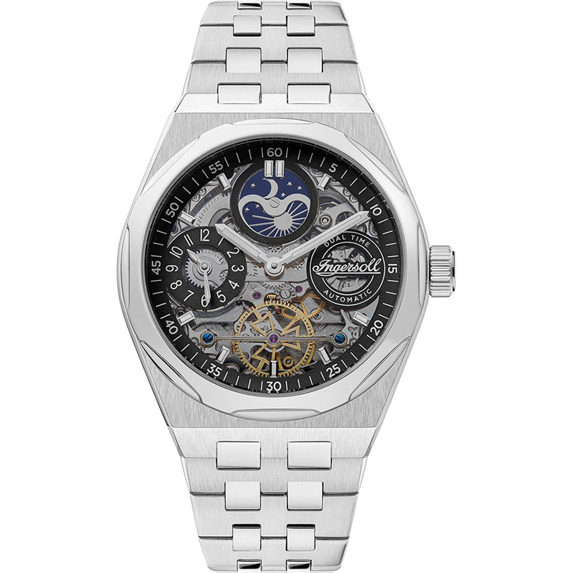 Ingersoll 1892, Armbanduhr, Broadway I12901, Silber, (Analoguhr, 43 mm)