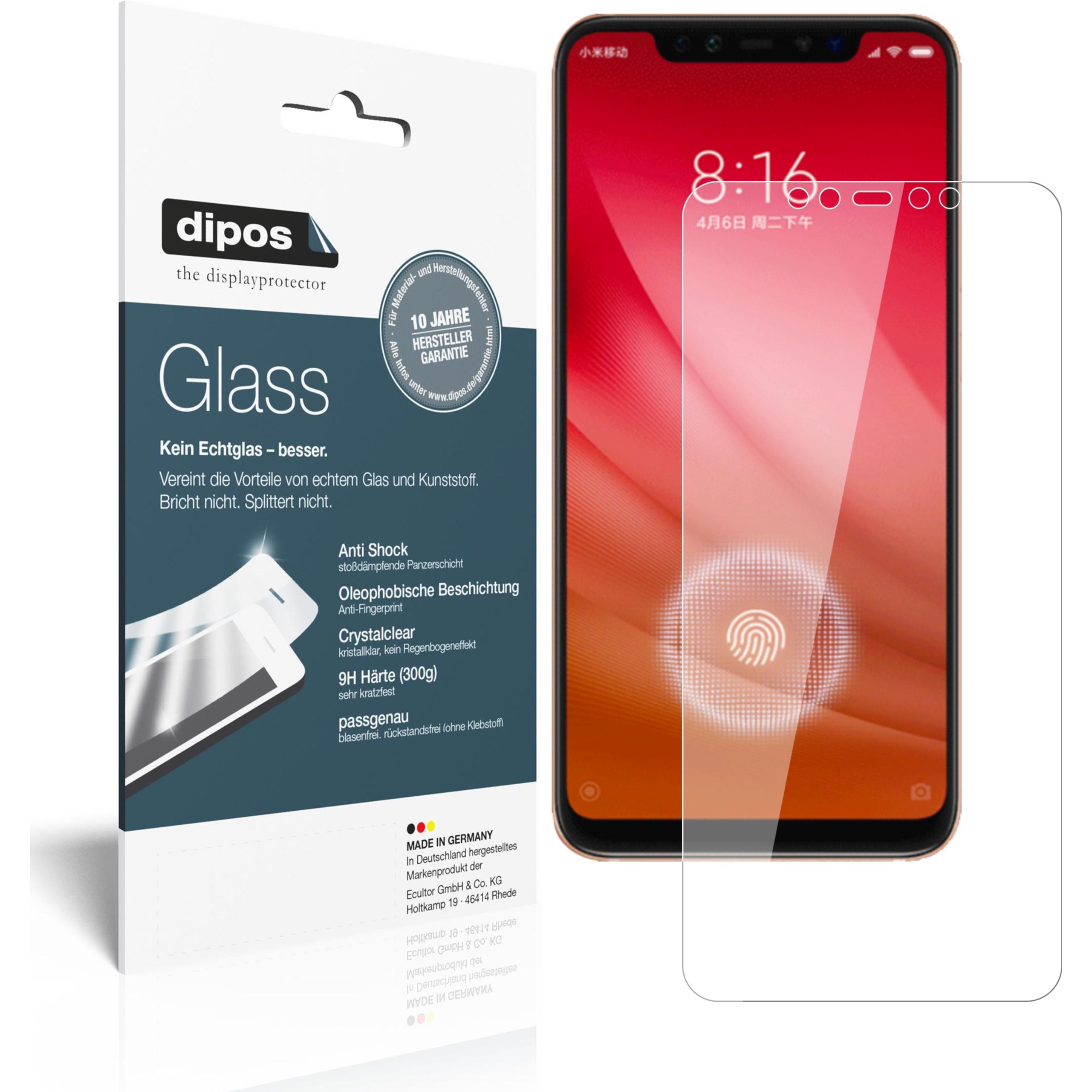 Dipos Displayschutz Anti-Shock (1 Stück, Xiaomi Mi 8 Pro), Smartphone Schutzfolie, Transparent