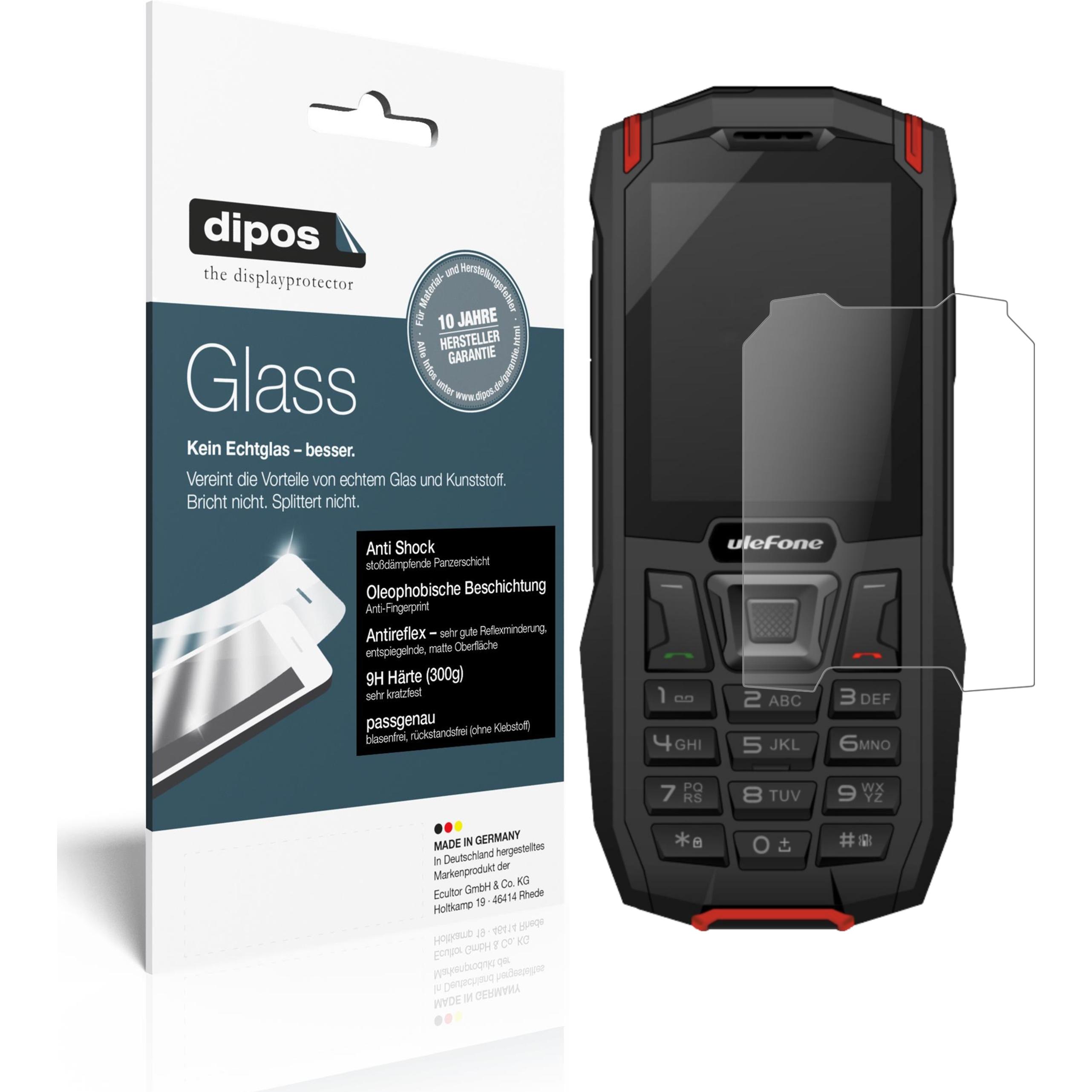 Dipos Displayschutz Anti-Shock (2 Stück, Ulefone Armor Mini), Smartphone Schutzfolie, Transparent