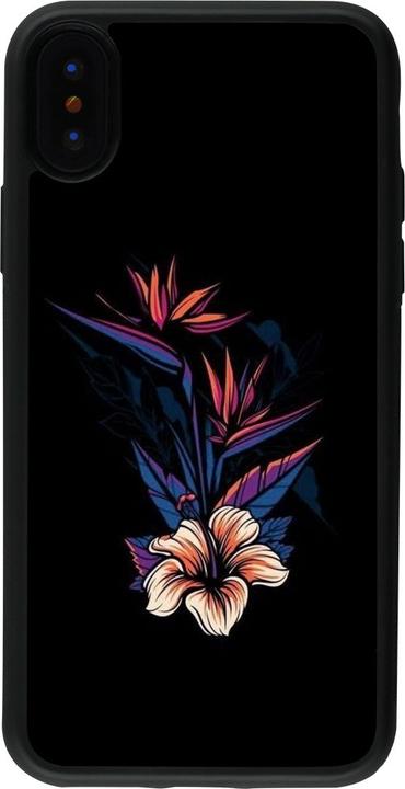 Image du produit PhoneLook Coque Silicone rigide noir Dark Flowers (Apple iPhone X, Apple iPhone XS)