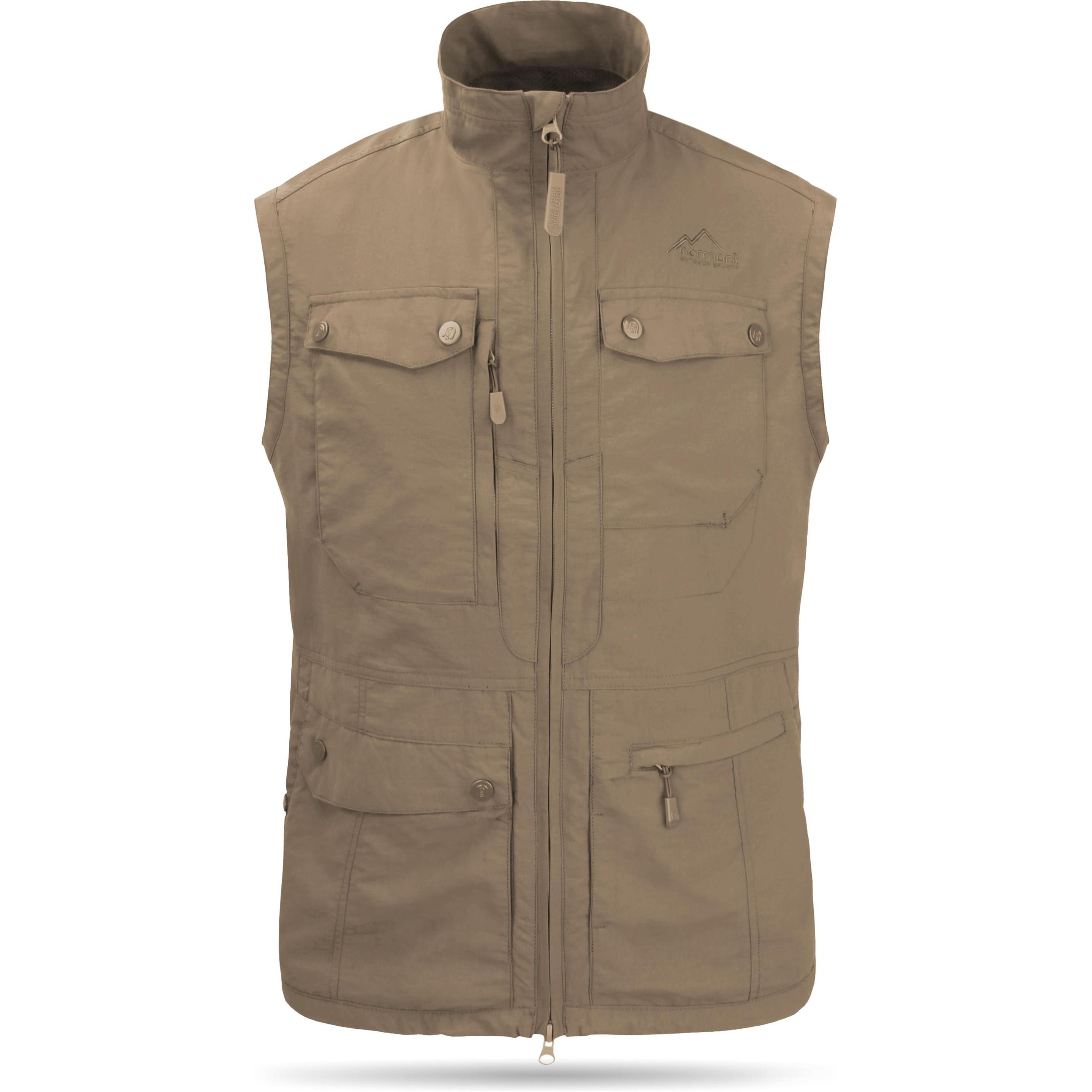 Normani, Herren, Weste, Herren Outdoor Weste Kudu - 1485, Braun, (9XL)