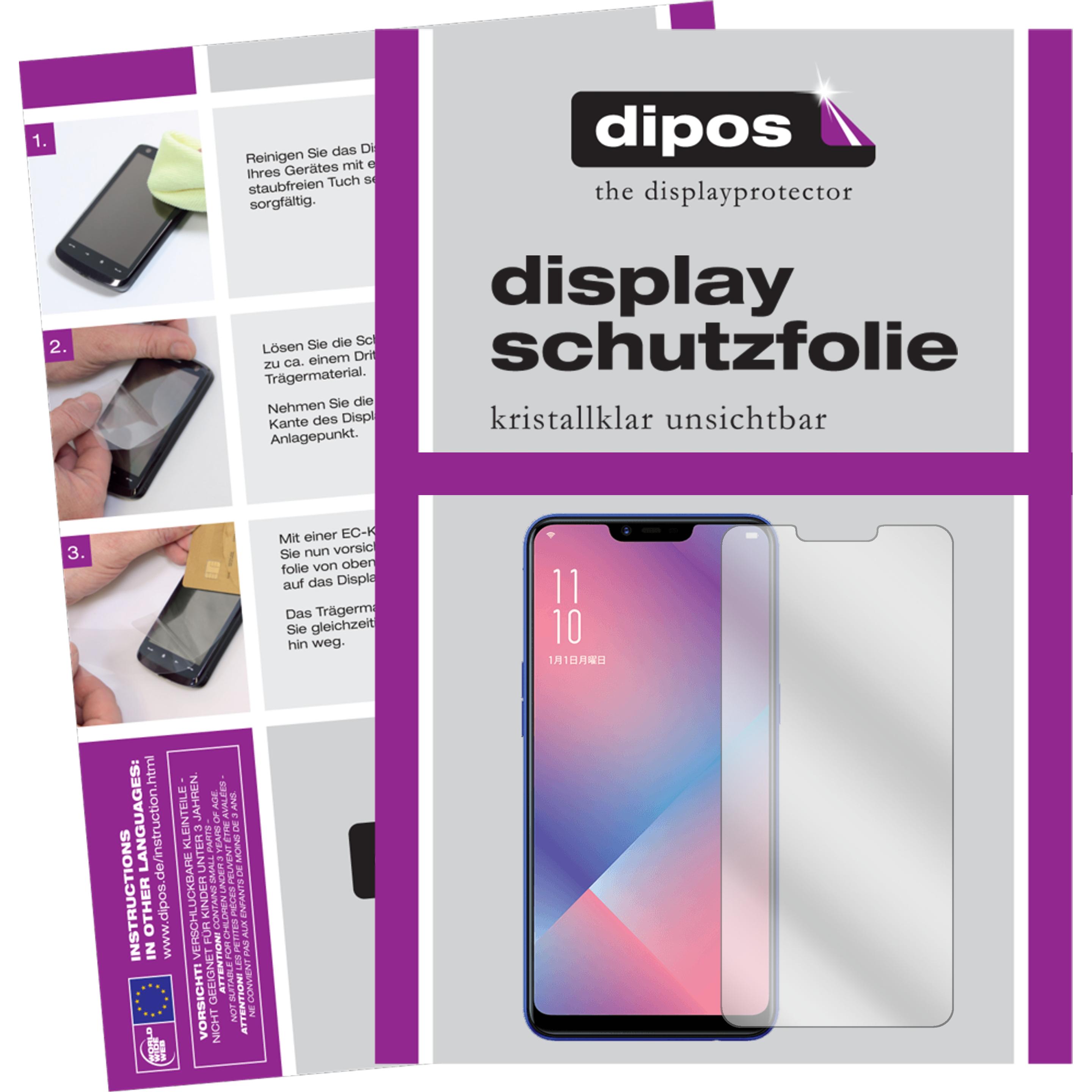 Dipos Displayschutzfolie Crystalclear (1 Stück, Oppo R15 Neo), Smartphone Schutzfolie, Transparent