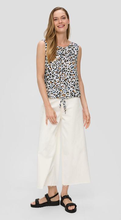 Produktbild s.Oliver Bluse Bluse mit Bindeband am Saum (46)