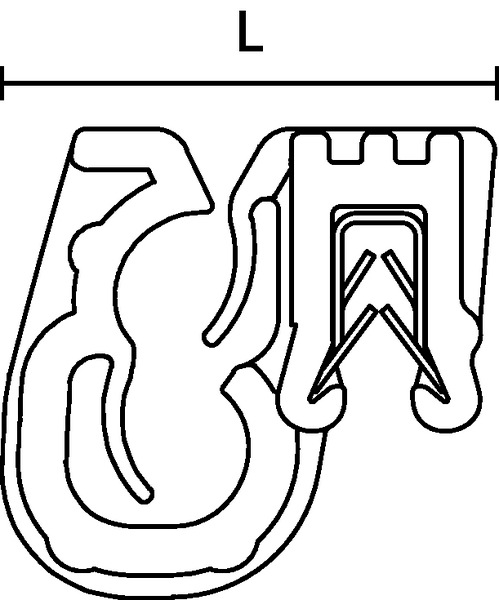Produktbild HellermannTyton EC1-3SPDHC6-7-PA66HSUV-BK Befestigungsclip steckbar 151-04010 (Befestigungsschlaufen, 21.90 mm, 1 Stk.)
