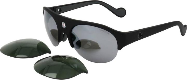 Moncler Mirrored Smoke Oval Unisex Sunglasses