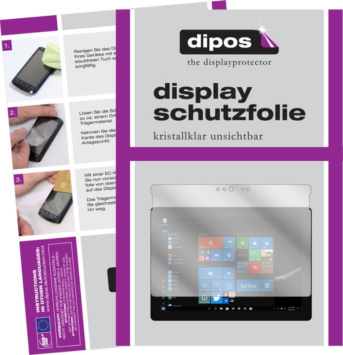 Produktbild Dipos Displayschutzfolie Crystalclear (2 Stück, Microsoft Surface Go)
