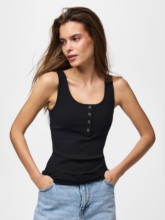 Produktbild Pieces Geripptes Baumwoll Oberteil (M)