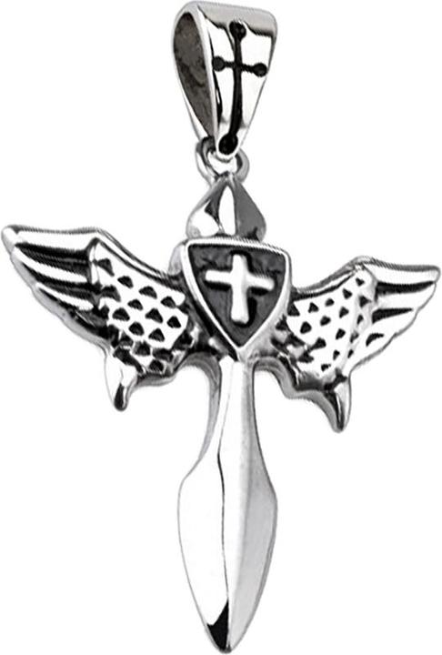 Image du produit Star Piercing Pendentif argent épée avec ailes (Acier chirurgical 316L, sans laiton)