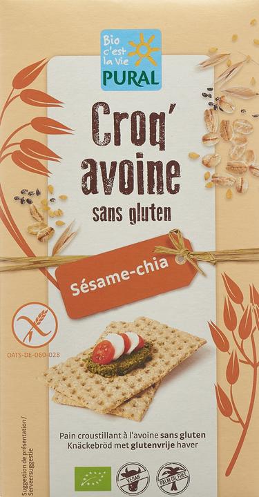 Actual product image Pural Croq'Hafer Sesam Chia glutenfrei (160 g)