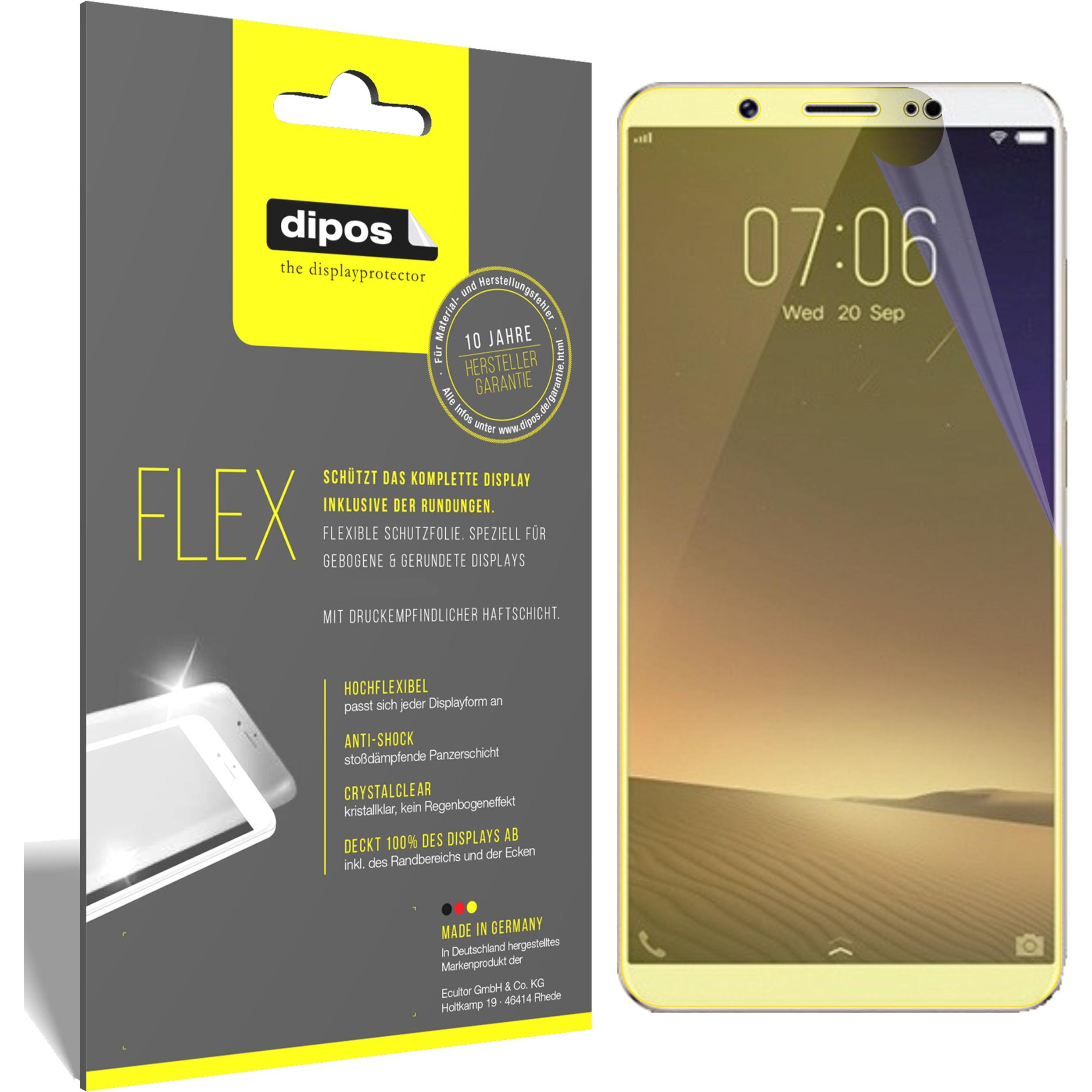 Dipos Displayschutzfolie Full-Cover 3D (2 Stück, Blackberry Z10), Smartphone Schutzfolie, Transparent