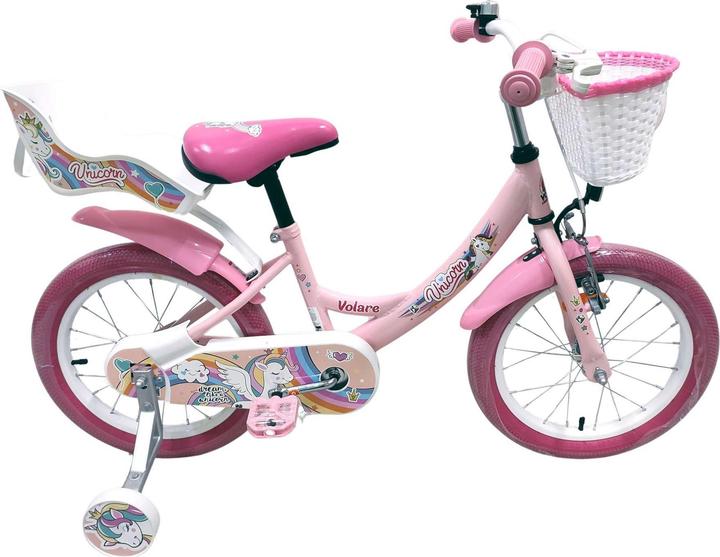 Actual product image Volare - Children's Bicycle 16 - Unicorn Pink (61675) (16")