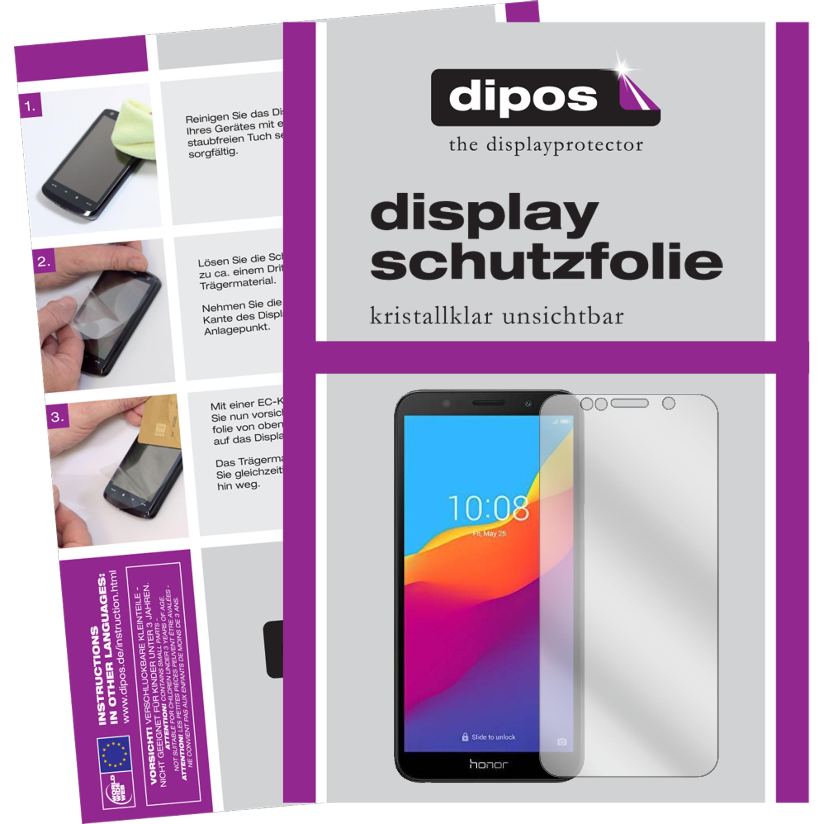 Dipos Displayschutzfolie Crystalclear (1 Stück, Honor 7s), Smartphone Schutzfolie, Transparent