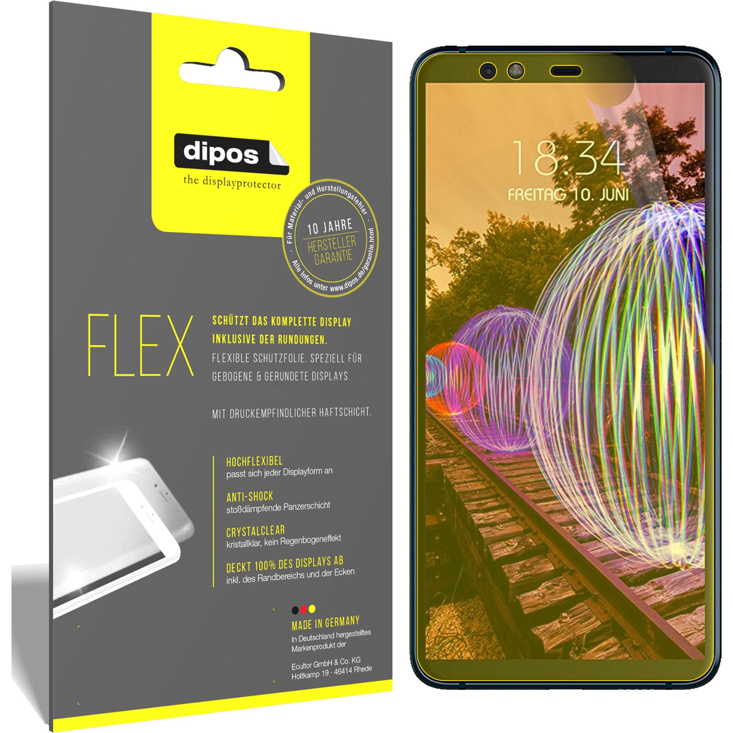 Dipos Displayschutzfolie Full-Cover 3D (3 Stück, Cubot J20), Smartphone Schutzfolie, Transparent