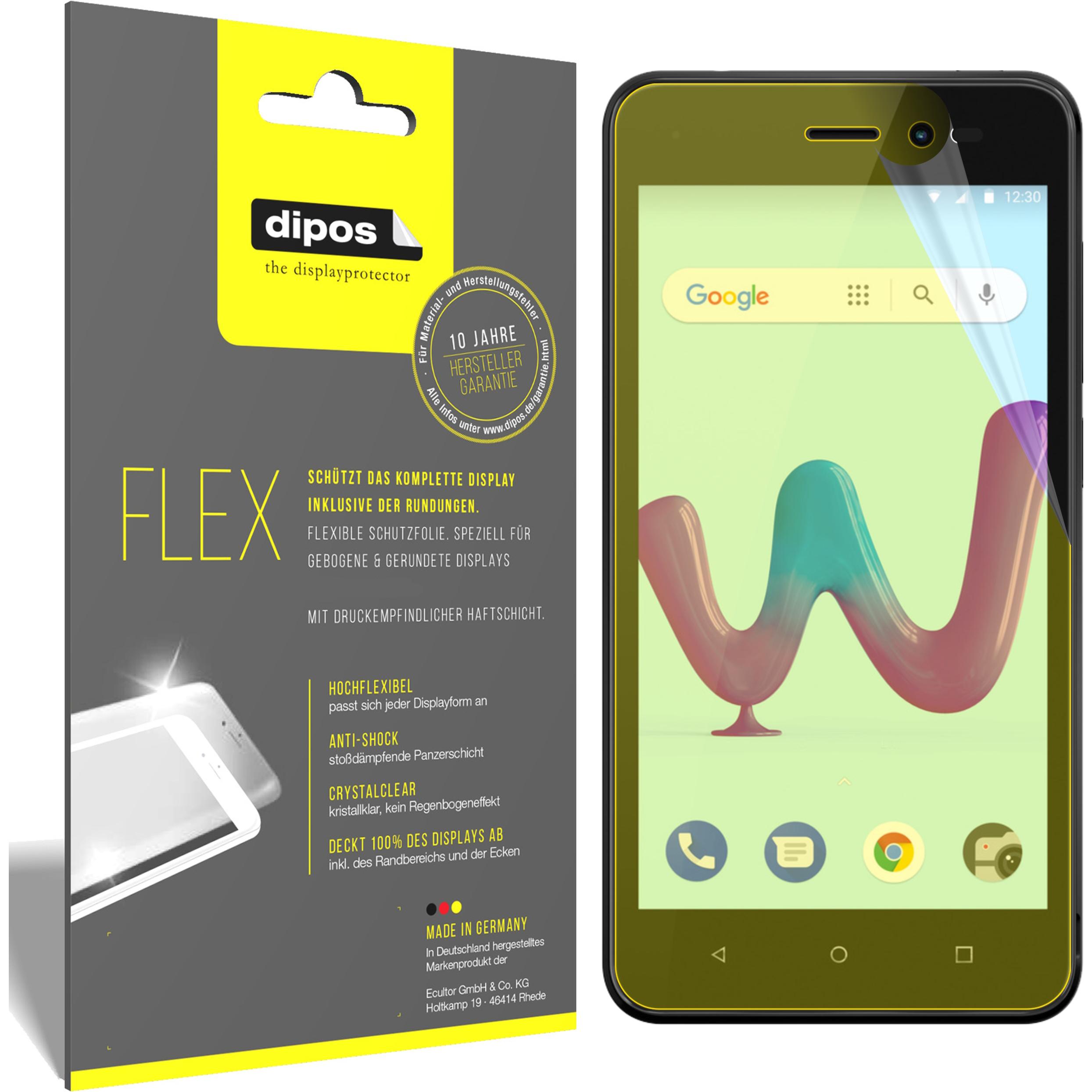 Dipos Displayschutzfolie Full-Cover 3D (2 Stück, Wiko Sunny 3), Smartphone Schutzfolie, Transparent