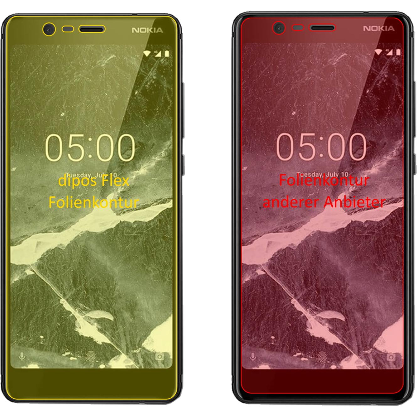 Thumbnail - Dipos Displayschutzfolie Full-Cover 3D (2 Stück, Nokia 5.1), Smartphone Schutzfolie, Transparent