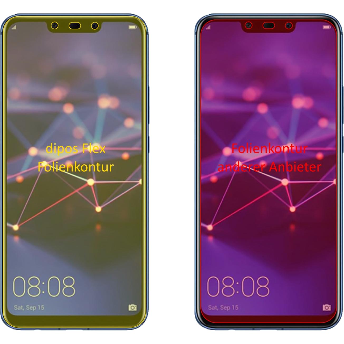 Thumbnail - Dipos Displayschutzfolie Full-Cover 3D (3 Stück, Huawei Mate 20 Lite), Smartphone Schutzfolie, Transparent