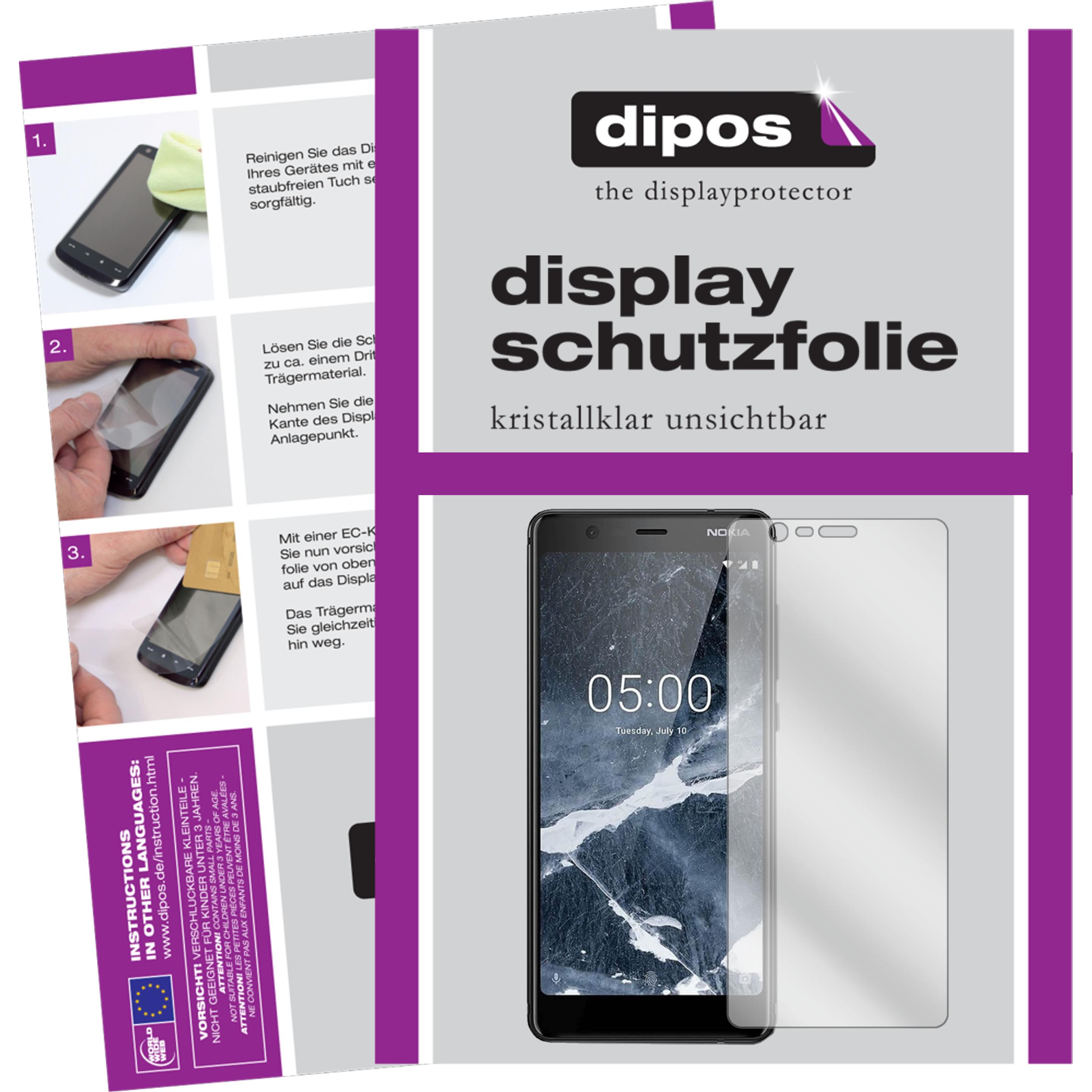 Thumbnail - Dipos Displayschutzfolie Crystalclear (2 Stück, Nokia 5.1), Smartphone Schutzfolie, Transparent