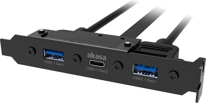 Akasa - USB 3.1 gen 2 type C a 2xType A 3.0 záslepka (0.50 m, USB 3.0)