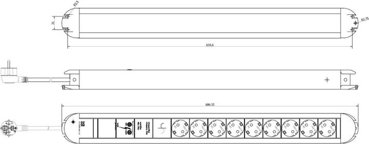 Produktbild Bachmann PRIMO Verlängerungsschnur (9x, CEE 7/3, 1.75 m)
