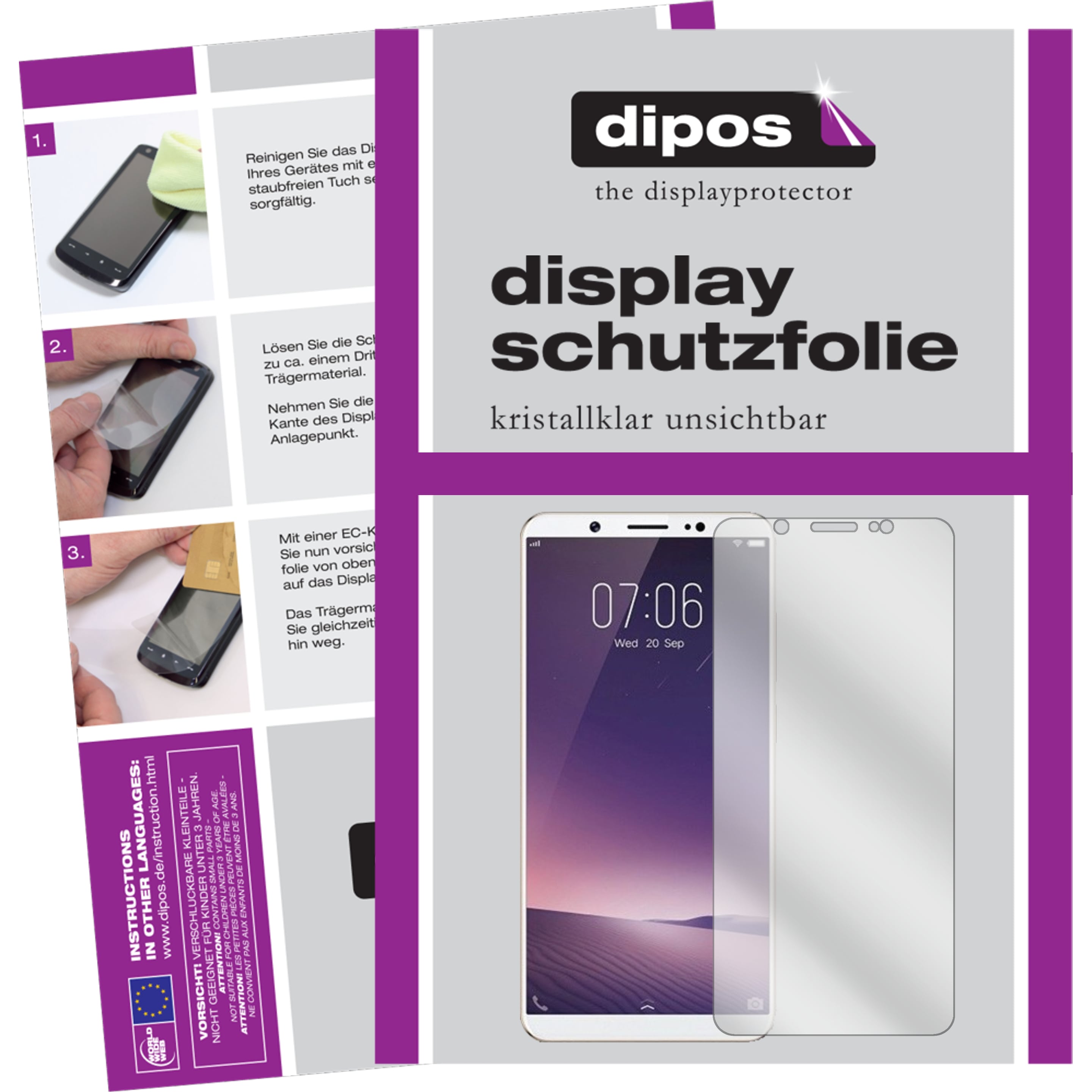 Dipos Displayschutzfolie Crystalclear (6 Stück, Blackberry Z10), Smartphone Schutzfolie, Transparent