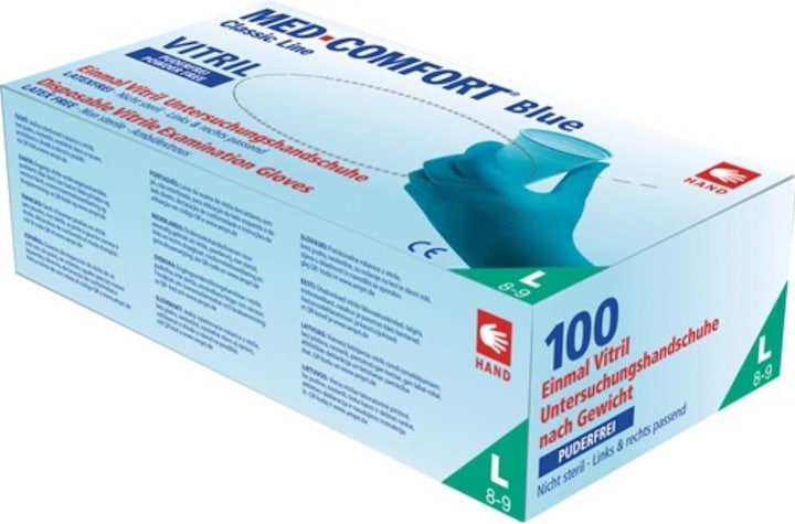 Image du produit Med-Comfort Gants Vitril non poudrés 100 pcs. taille L (L)