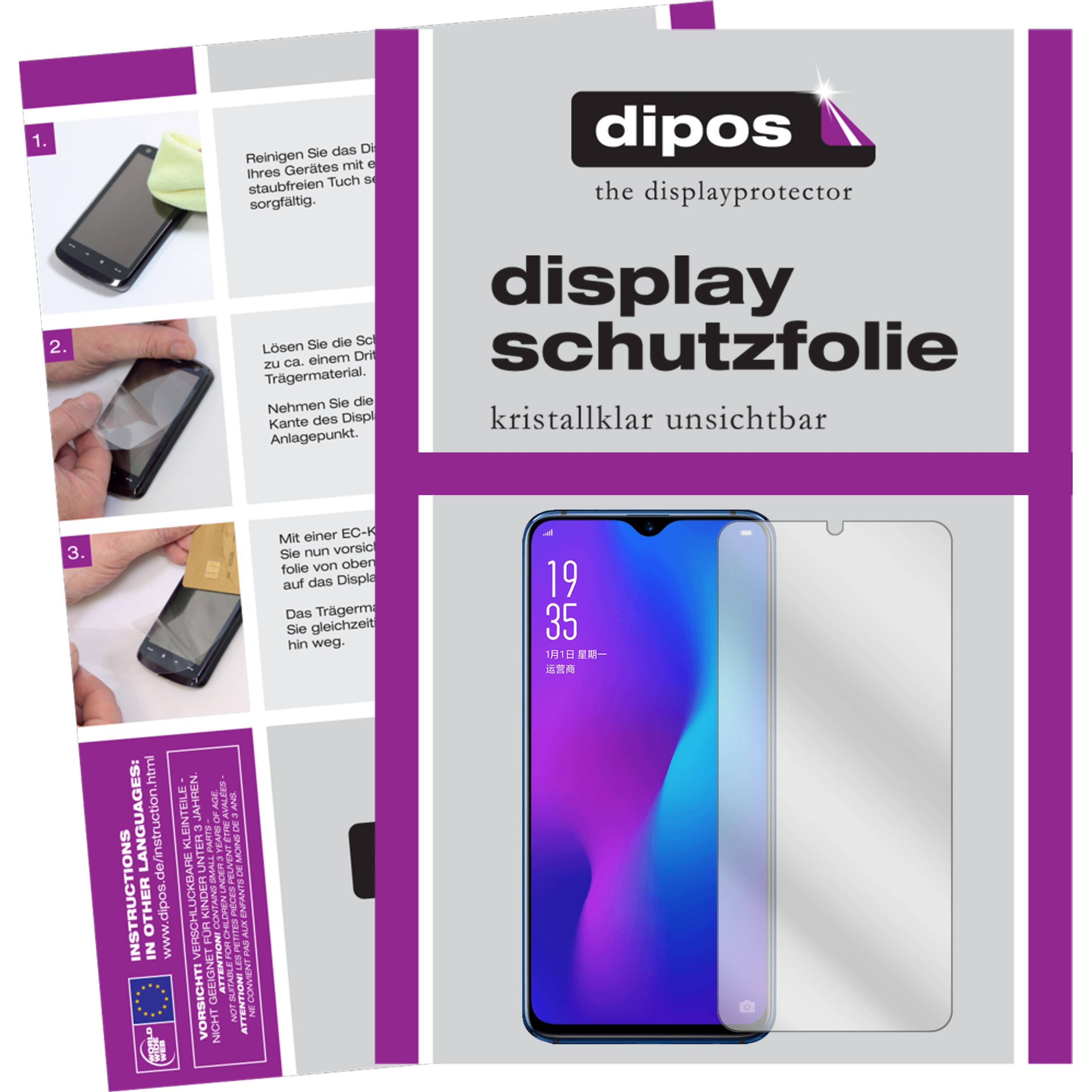 Dipos Displayschutzfolie Crystalclear (1 Stück, Oppo R17), Smartphone Schutzfolie, Transparent