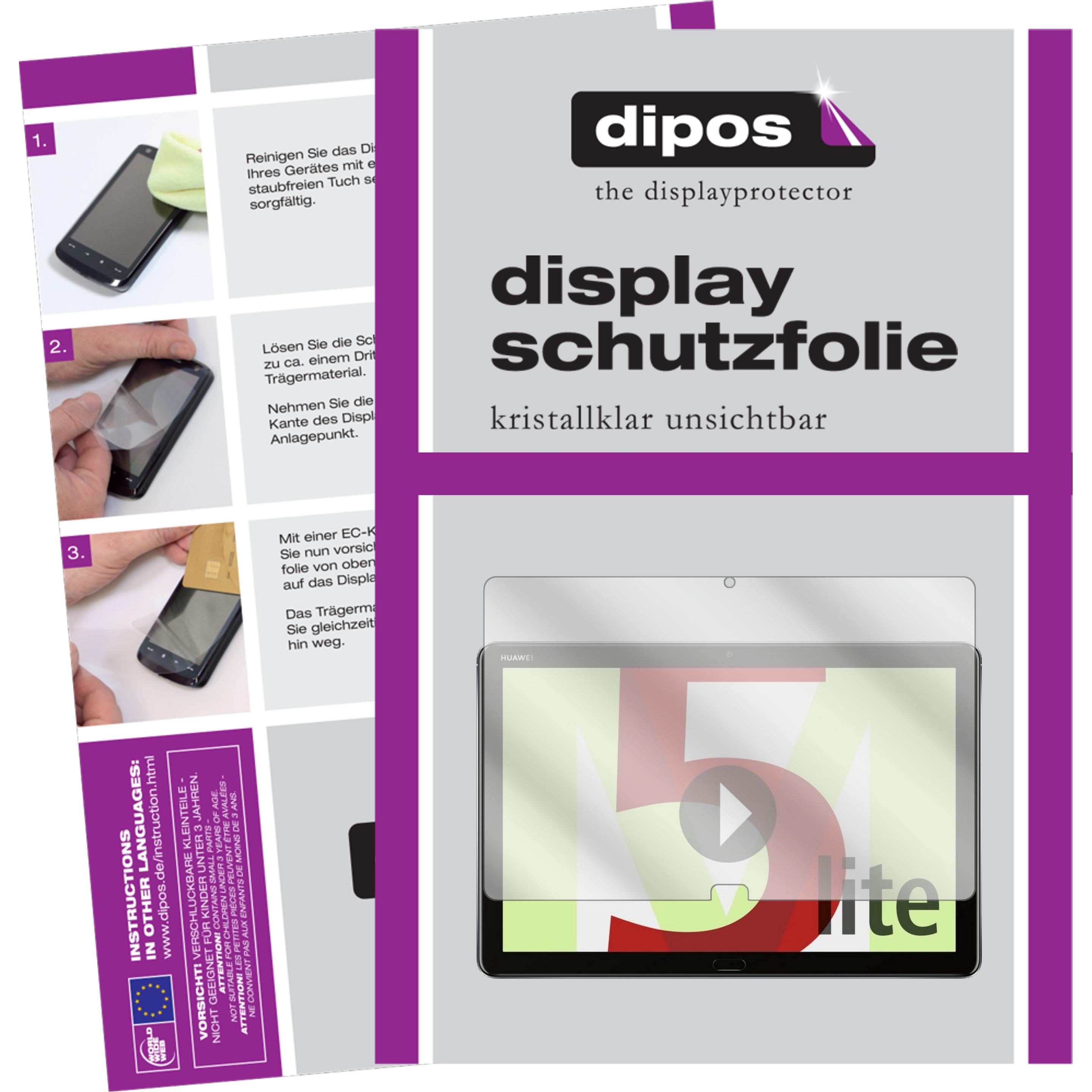 Dipos Displayschutzfolie Crystalclear (2 Stück, Huawei MediaPad M5 Lite), Tablet Schutzfolie