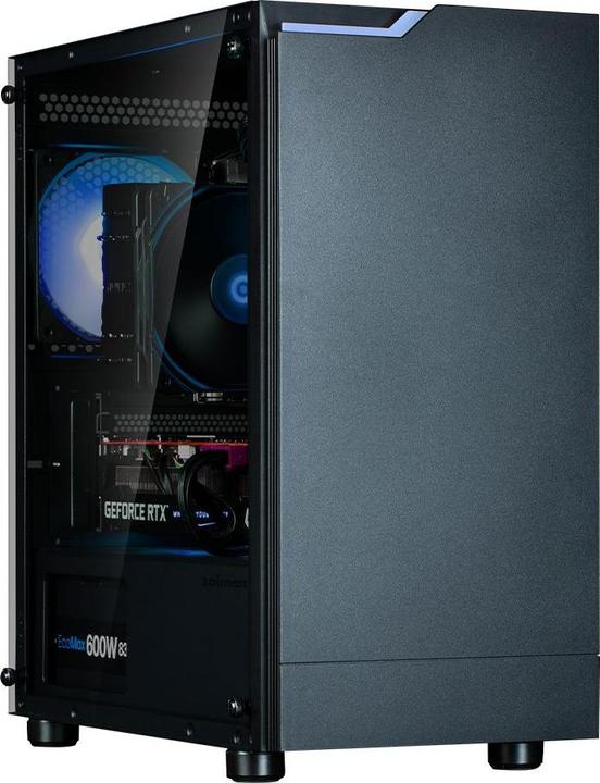 Produktbild Zalman T4 plus RGB getempertes Glas schwarz (mATX, Mini-ITX)