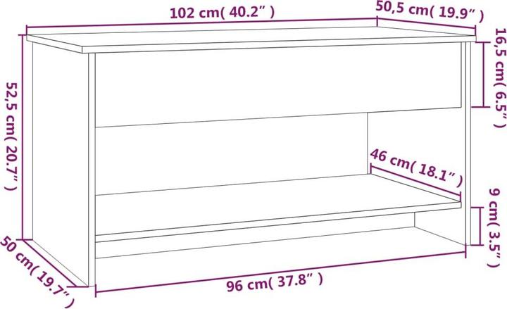 Image du produit vidaXL Couchtisch (102 x 50 x 52.50 cm)