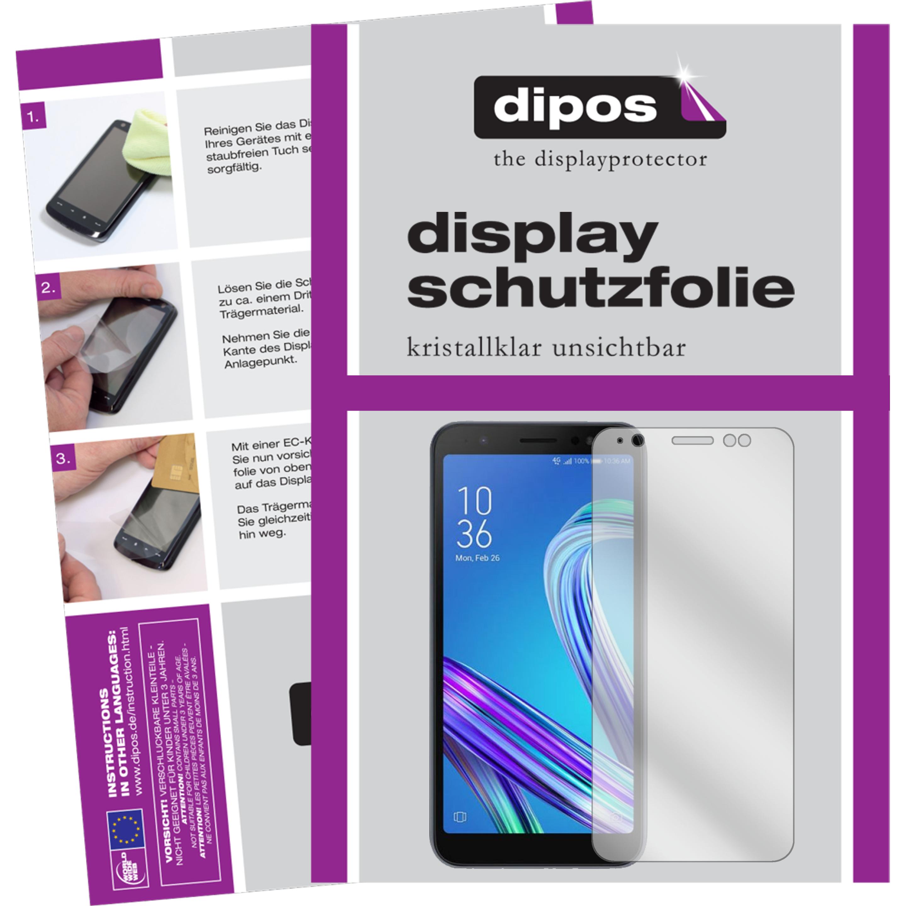 Dipos Displayschutzfolie Crystalclear (5 Stück, Asus Zenfone Live L1), Smartphone Schutzfolie, Transparent